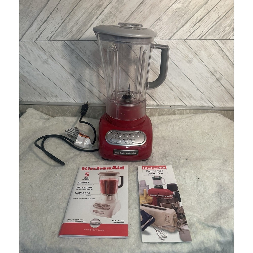 Kitchenaid Red Blender KSB560ER0 5 Speed Mixer | 56oz Pitcher WORKING*